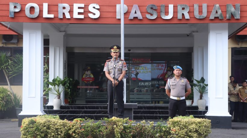 Pimpin Apel Perdana, Kapolres Pasuruan Ingatkan Anggota Agar Tak Menyalahgunakan Wewenang