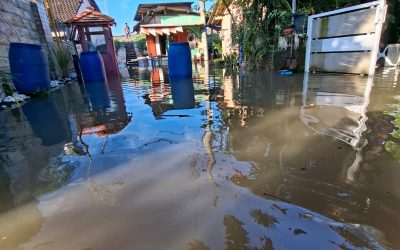 Banjir Masih Menggenang Di Desa Gempol, Kabupaten Pasuruan