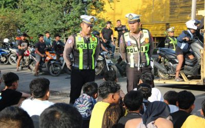Marak Balap Liar Saat Bulan Puasa, Satlantas Polresta Sidoarjo Amankan Ratusan Sepeda Motor