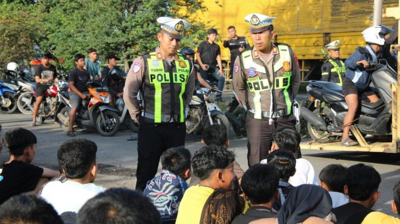 Marak Balap Liar Saat Bulan Puasa, Satlantas Polresta Sidoarjo Amankan Ratusan Sepeda Motor