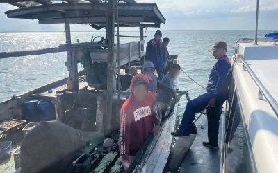 Satpolairud Polres Pasuruan Kota Amankan Nelayan Pengguna Jaring Trawl