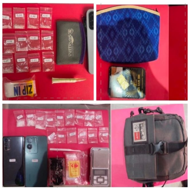 
					Sejumlah barang bukti yang berhasil diamankan oleh petugas dari tangan para tersangka