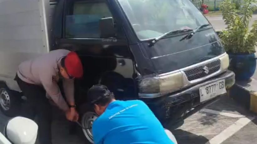 Sigap, Anggota Pospam Bantu Pemudik Kontrol Kendaraan