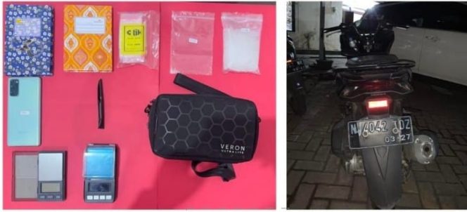 
					Barang bukti yang diamankan petugas dari tangan para tersangka