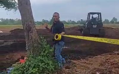 Bandel, Pengurukan Lahan Hijau Di Winongan Di Police Line Satpol PP Kabupaten Pasuruan