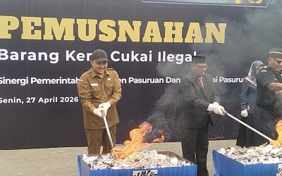 Pemkab Pasuruan Sinergi Bersama Bea Cukai Musnahkan Barang Kena Cukai Senilai Rp 6.3 Milyar