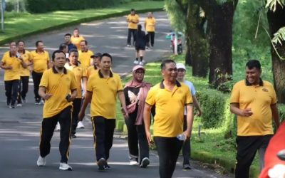 Kapolres Pasuruan Ajak Seluruh Personel Olahraga Bareng, Tekankan Soliditas Tanpa Sekat Jabatan
