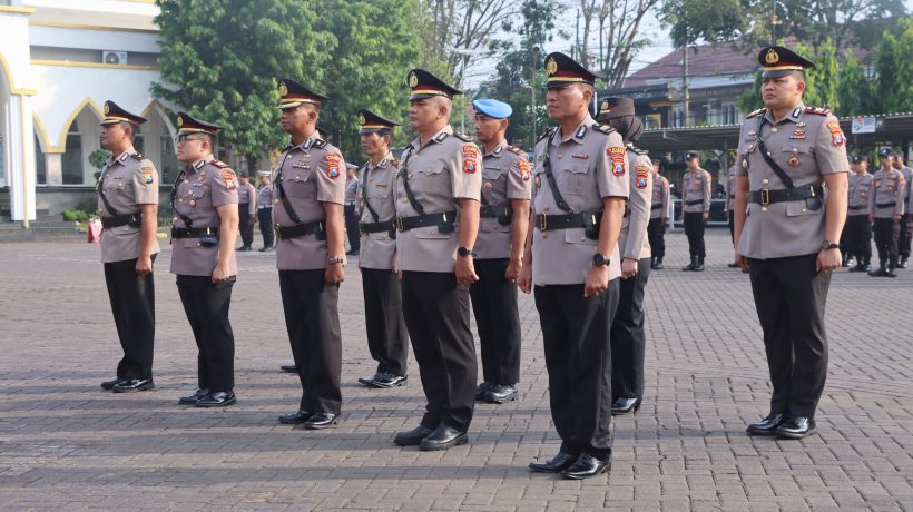 Kapolres Pasuruan Pimpin Sertijab PJU Dan Kapolsek Jajaran