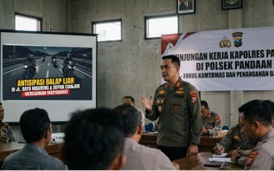 Kapolres Pasuruan Soroti Maraknya Balap Liar Saat Kunker ke Polsek Pandaan