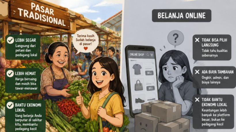 Positifnya Belanja Di Pasar Tradisional Dari Pada Online