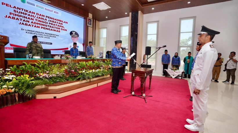 80 Pejabat Pemkab Pasuruan Dilantik Bupati Pasuruan