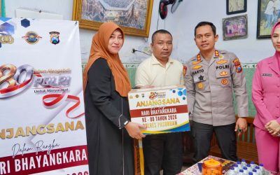 Hari Bhayangkara ke-80, Kapolres Pasuruan Anjangsana Anggota Sakit dan Warakawuri