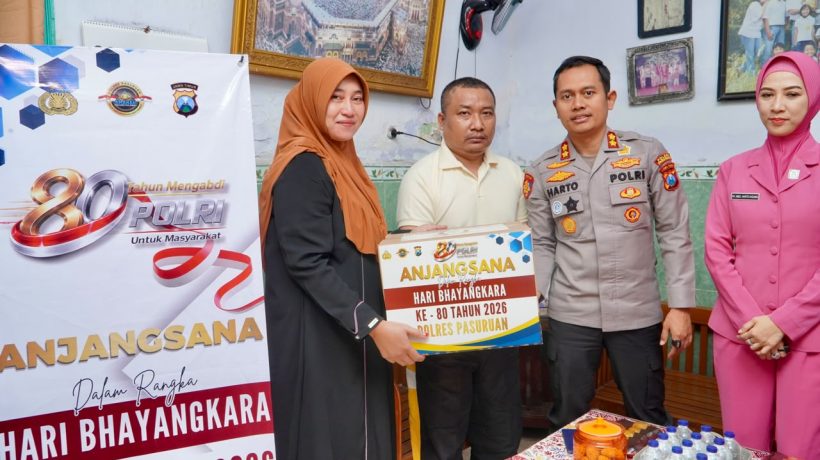 Hari Bhayangkara ke-80, Kapolres Pasuruan Anjangsana Anggota Sakit dan Warakawuri