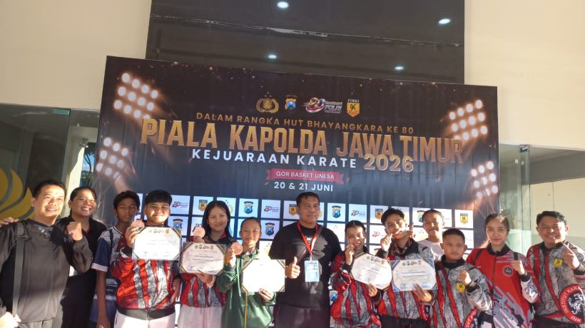 Kontingen Karate Polres Pasuruan Borong Lima Medali Kejuaraan HUT Bhayangkara ke-80