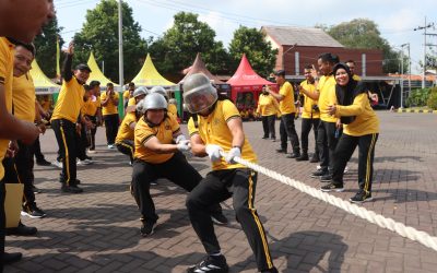 Meriahkan Hari Bhayangkara ke-80, Polres Pasuruan Gelar Olahraga Bersama
