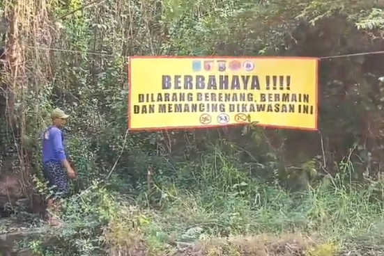 Pasca Insiden Remaja Tewas Tenggelam, Pemdes Kepulungan Pasang Banner Larangan di Cuban Gede