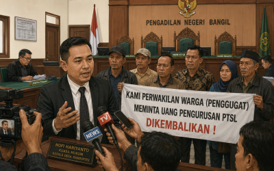 Tegang. Warga Ingin Uangnya Kembali, Namun Gugatan PTSL Desa Randupitu Dianggap Cacat Formil