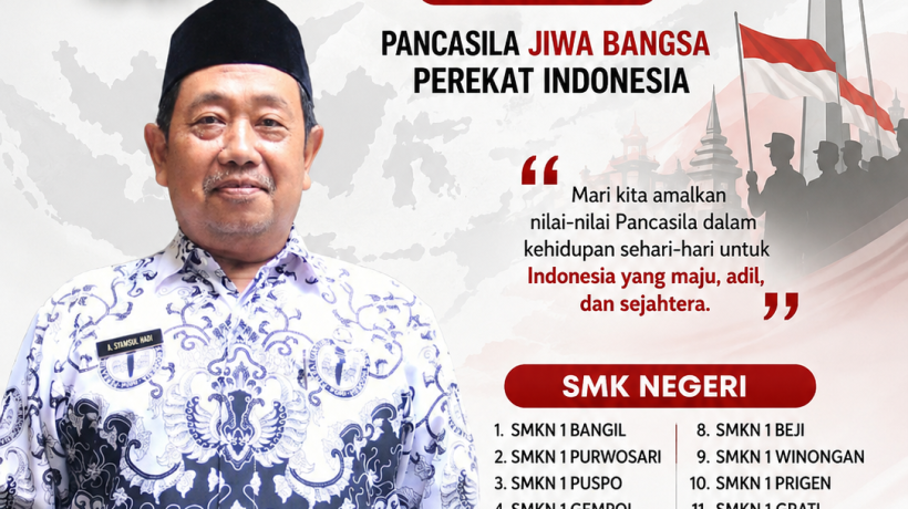 Ketua MKKS Se-Kabupaten Pasuruan Mengucapkan Selamat Hari Lahir Pancasila 1 Juni 2026