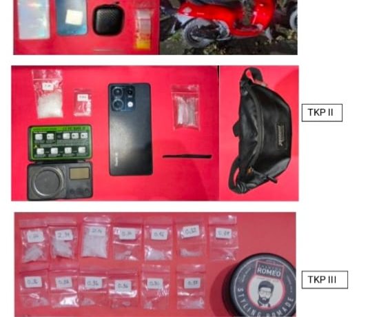 Satresnarkoba Polres Pasuruan Amankan 41 Paket Sabu dari Tiga Lokasi