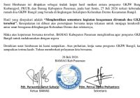 BAMAG Kabupaten Pasuruan Imbau GKJW Bangil Hentikan Sementara Kegiatan Ibadah di Rumah Doa Sukalipuro