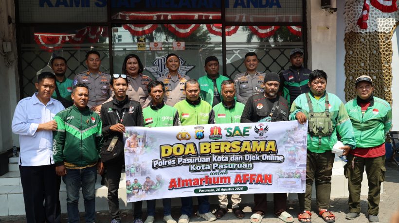 Kapolres Pasuruan Kota Doa Bersama Komunitas Ojol