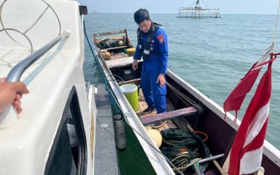 Satpolairud Amankan Seorang Nelayan Yang Masih Nekat Gunakan Jaring Trawl