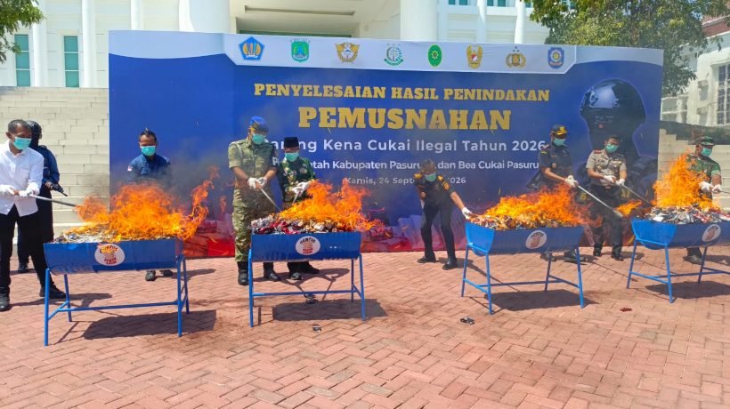 Barang Kena Cukai Senilai Rp 9 Milyar Dimusnahkan Pemkab Bersama Kantor Bea Cukai Pasuruan