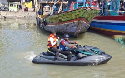 Naik Jet Ski, Walikota Susuri Sungai Sodo Petakan Potensi Wisata Bahari Kota Pasuruan