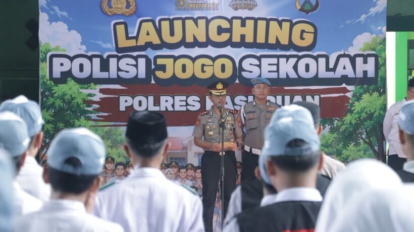 Polri Peduli Pendidikan, Kapolres Pasuruan Launching Polisi Jogo Sekolah di MAN 1 Pasuruan