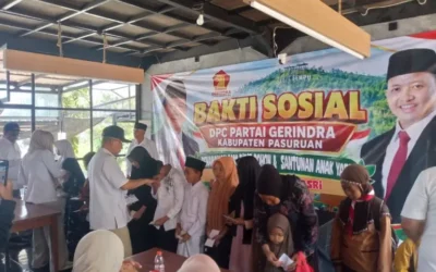 Gerindra Pasuruan Tanam 1.000 Pohon dan Santuni 20 Anak Yatim di Purwodadi